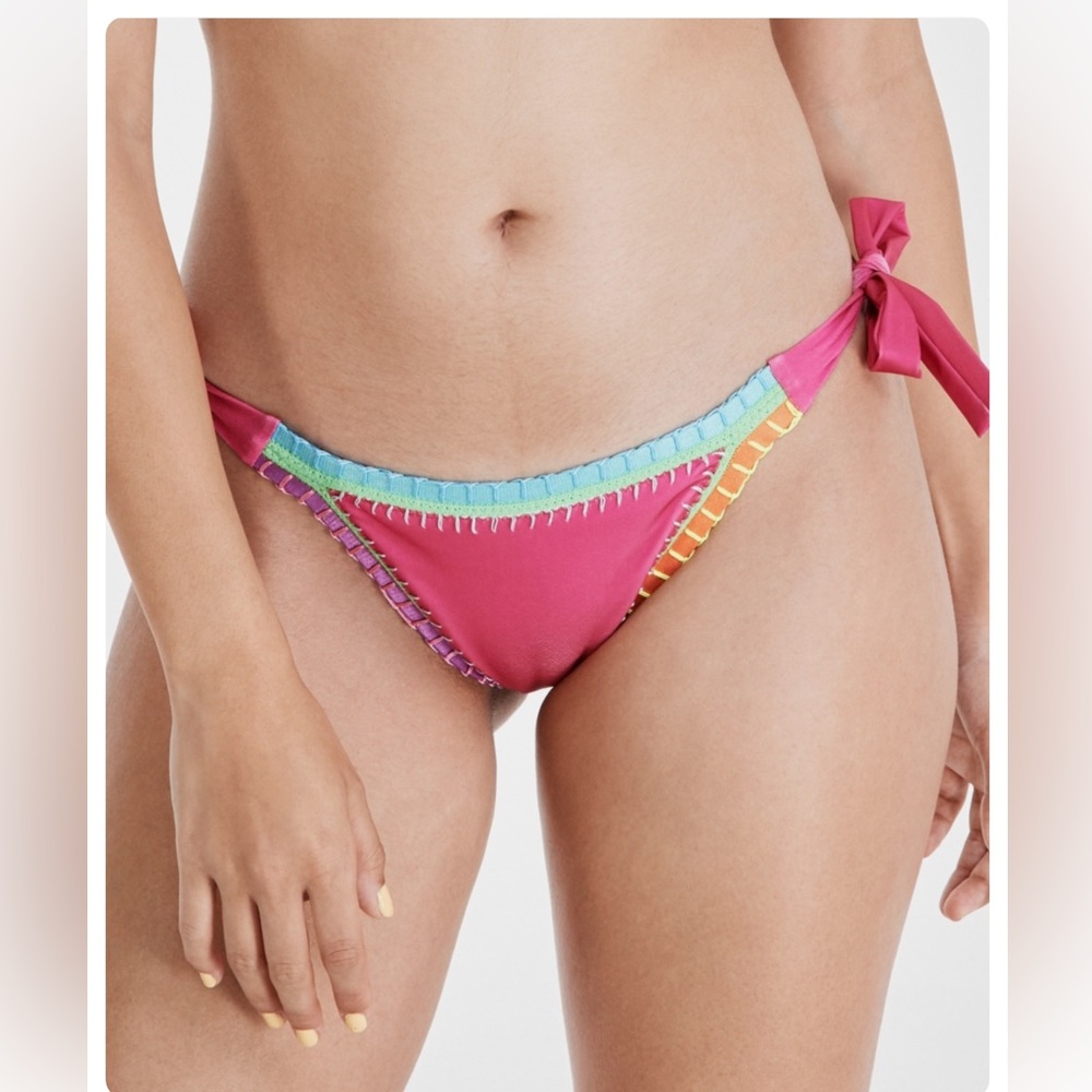 Solange Ferrarini inspired by PQ Swim Vibrant Pink Bikini Bottom
